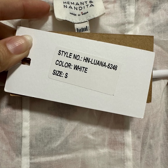 HEMANT AND NANDITA Luana Cape Mini Dress in White - Picture 7 of 8